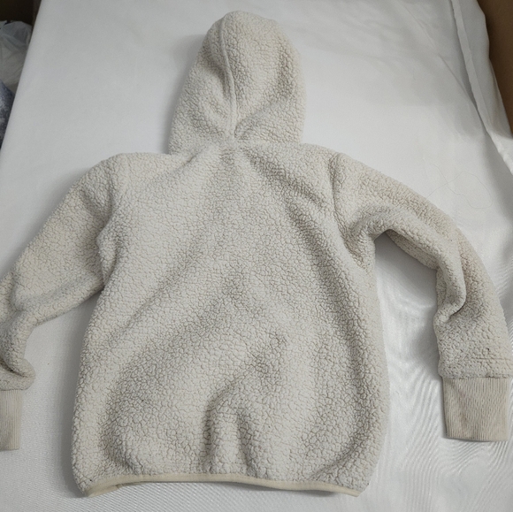 Athleta girl sherpa hoodie size xs / 6 cream - Picture 3 of 5